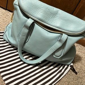 Authentic Henri Bendel Designer Bag – Baby Blue Leather